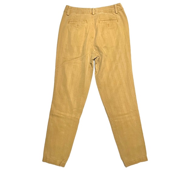 Anthropologie Scout Slim Pleated Straight Leg Ankle Pants Honey Size 26 - Picture 7 of 12
